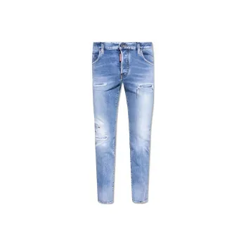 DSQUARED 2 Mid Rise Distressed Skinny Jeans