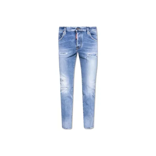 DSQUARED 2 Paint Splatter Straight Leg Skinny Jeans