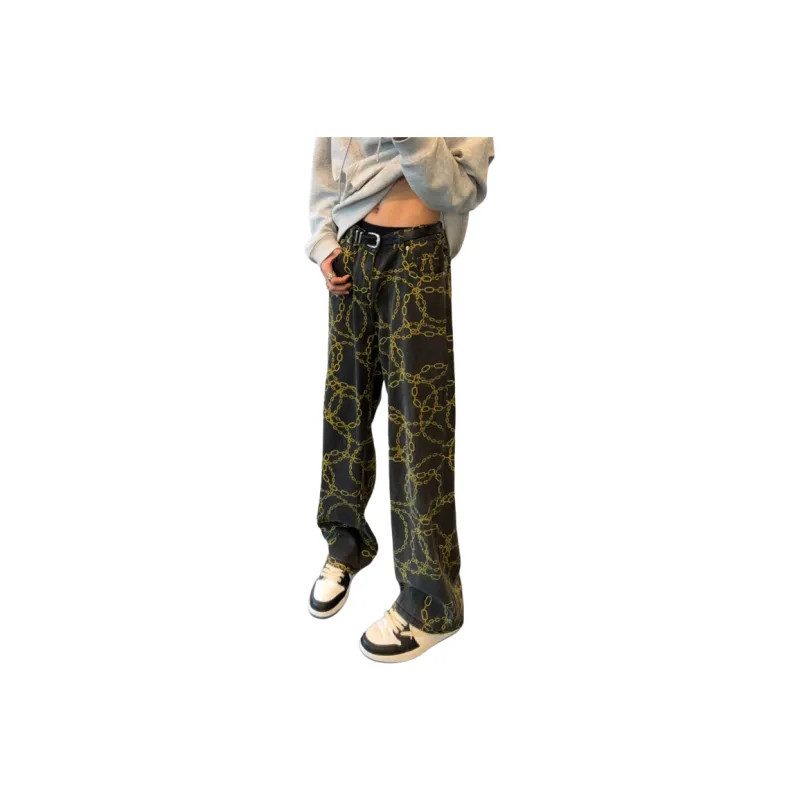 Michael Rock Jeans Unisex Black Gray Color-0