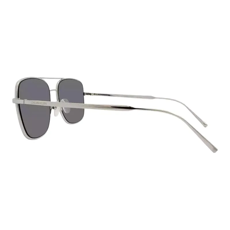 CALVIN KLEIN Metal Aviator Sunglasses Unisex Silver-2
