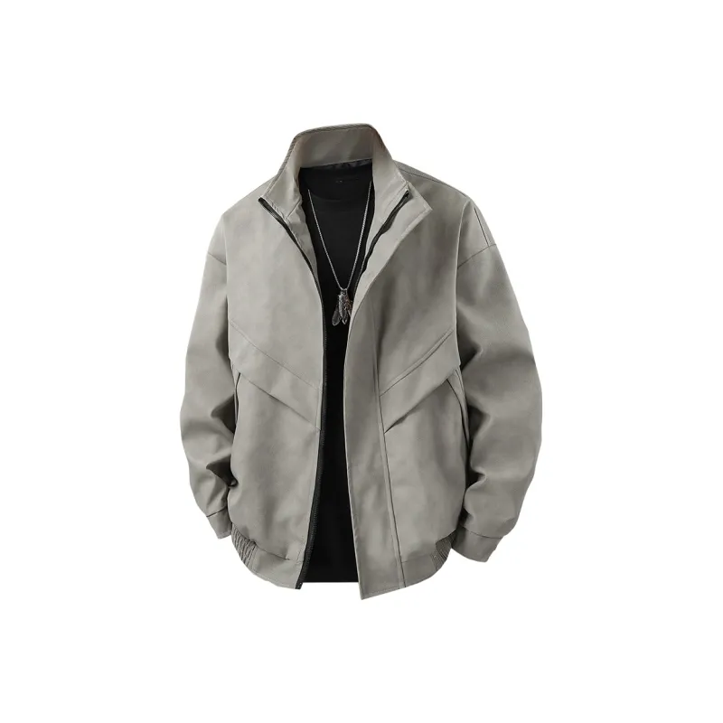 Fakeyoung Jackets Coats Unisex Black Gray-2