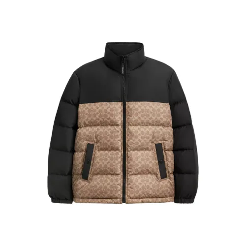 COACH Down Jacket Men's Black Brown