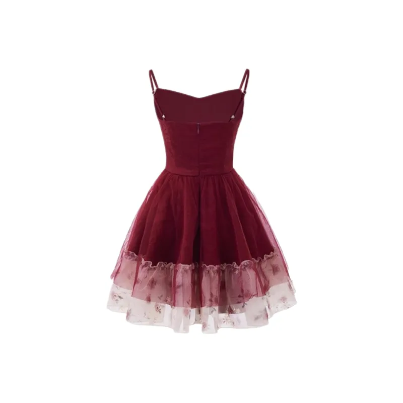 ABBY GODDESS Slip Dress Women's Red-1