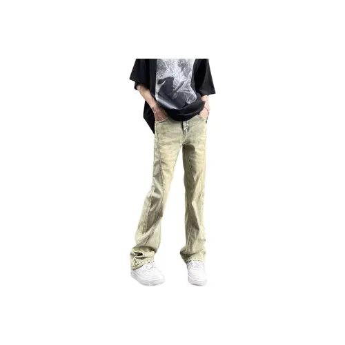 MGXEK Jeans Unisex Yellow Mud