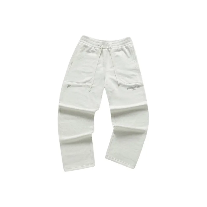 FILA FUSION Knitted Sweatpants Unisex Navy White Gray-0