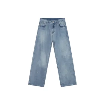 Voguo Relay Jeans Loose Fit, Straight Fit Unisex Blue