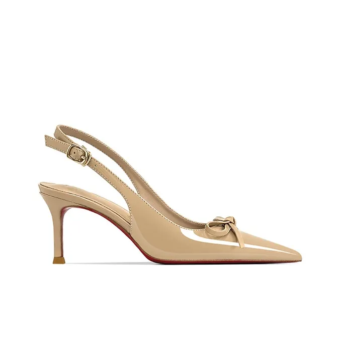 Lan Miao Slim Heel High Heels Women's Classic Nude-2