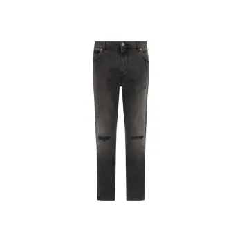 BALMAIN Distressed Finish Slim cut Jeans