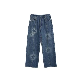 Teach Peace Jeans Unisex Denim Blue
