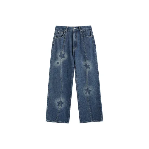 Teach Peace Jeans Unisex Denim Blue