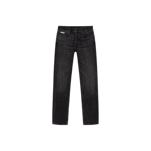 calvin Sneakers graphic Jeans Men's Black Mist