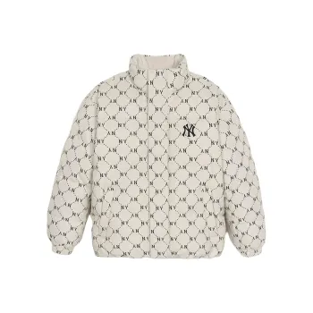 MLB New York Yankees Monogram Collection Down Jacket Unisex Dark Cream
