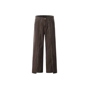 WLNEXT Frayed Edge Relaxed And Casual Pants For Men, Trendy And Cool, Perfect For Couples Unisex