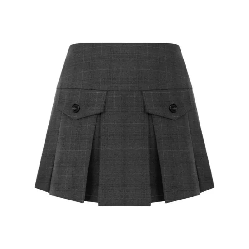 ANN ANDELMAN Casual Short Skirts Women's Dark Gray-1