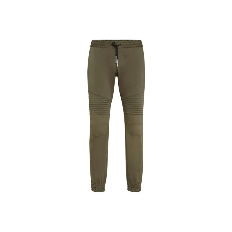 PHILIPP PLEIN Knitted Sports Pants Men's Olive Green-0