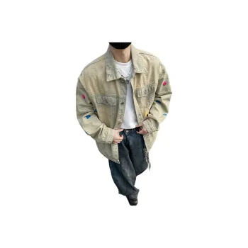 FOMOCE Denim Jacket Unisex Yellow Mud