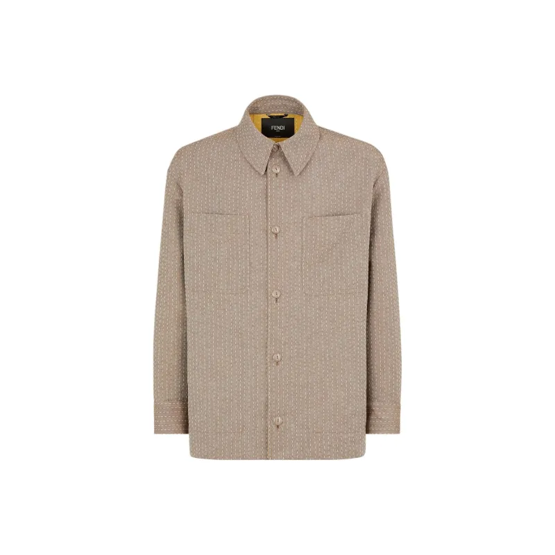 FENDI Jacquard stitching Shirt Jacket-0