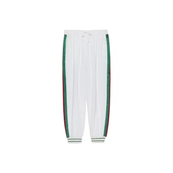 GUCCI SS23 Knitted Sports Pants Men's White