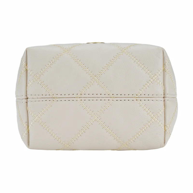 TORY BURCH Leather Bucket Bags Crossbody Bag, Shoulder Bag Women's Beige-3