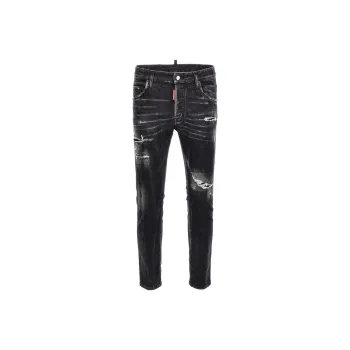 DSQUARED 2 Logo Patch Distressed Skinny Jeans