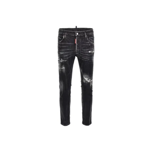 DSQUARED 2 Logo Patch Distressed Skinny Jeans