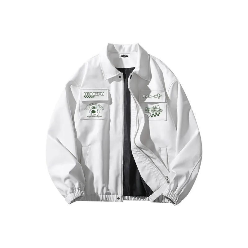 Kung Fu Panda Leather Jacket Unisex-7