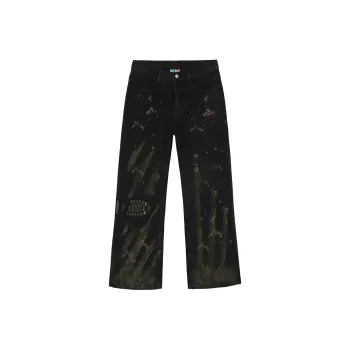 YADcrew Jeans Unisex Black