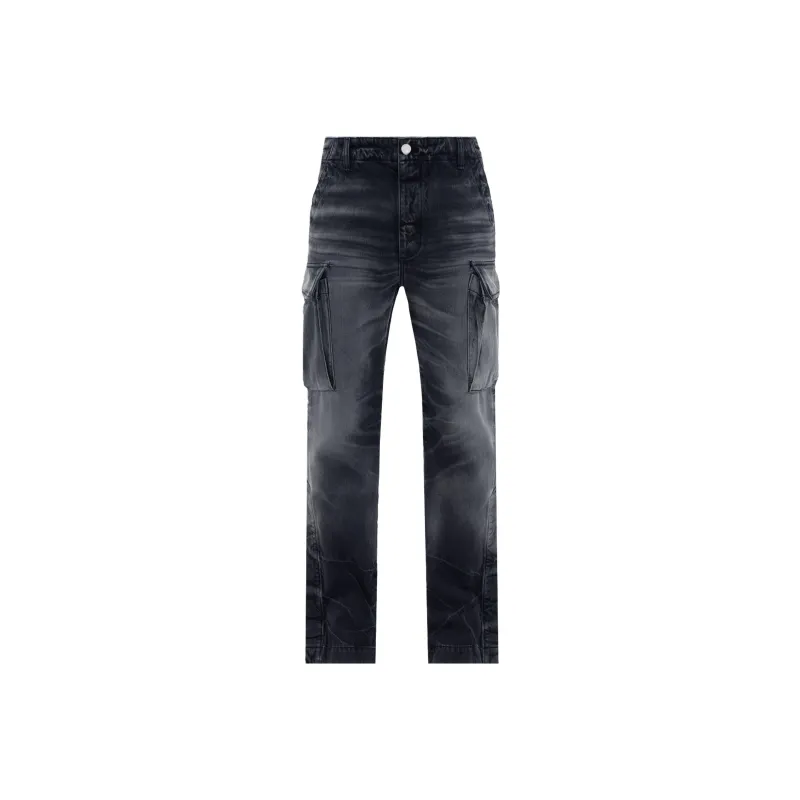 AMIRI Logo Patch Cargo Jeans-0
