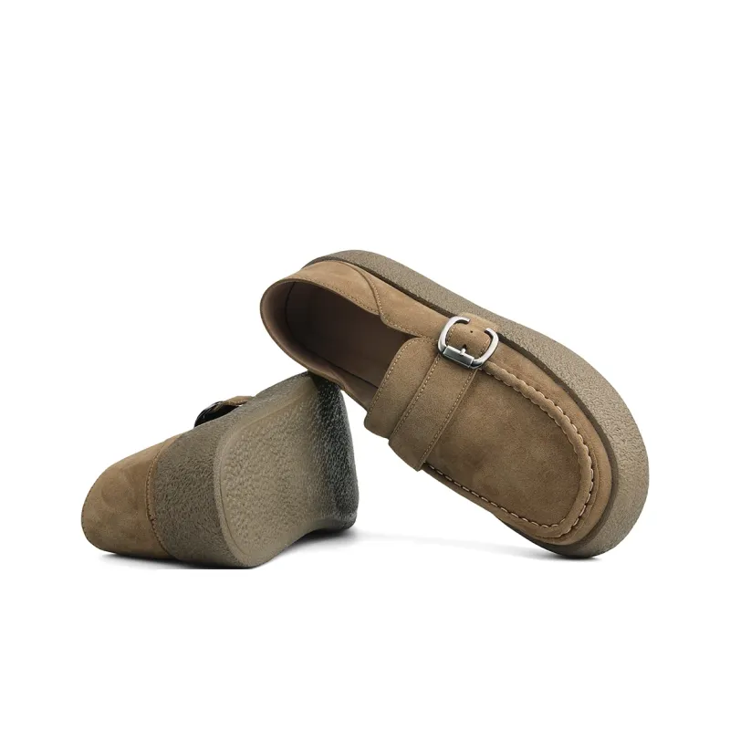 New Korea Loafers Men Apricot, Brown-2