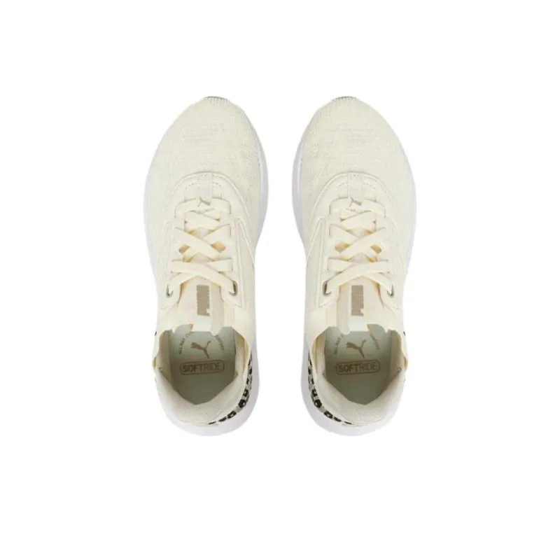 PUMA SOFTRIDE Mayve Anti Slip Wear Resistant Low Top Running Shoes Women's Beige-3