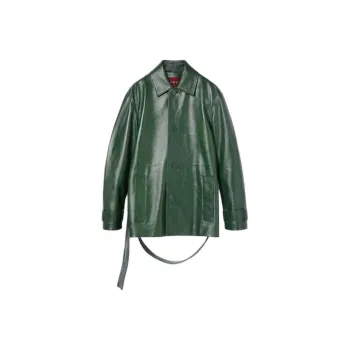 GUCCI Shiny Leather Trench Coat