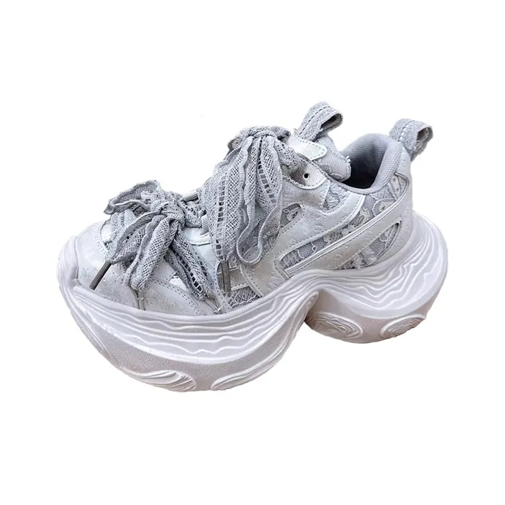 WJA Chunky Sneakers Women's Mid Top White/Gray-7