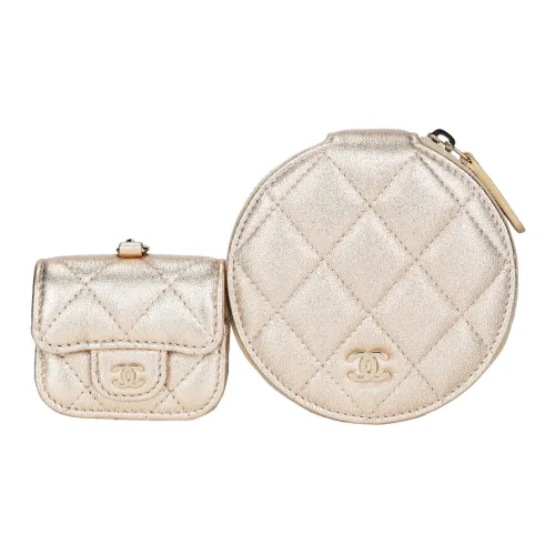 CHANEL Lambskin Combo Set Women's Gold