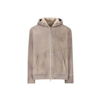PRADA FW24 Leather Jacket Men's Gray Pink