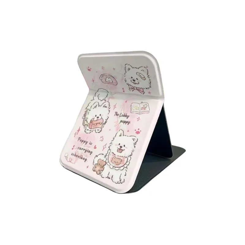 Jingda Cartoon Samoyed Puppy Cute Dormitory Desktop For Everyday Use Makeup Mirror HD Foldable And Portable-2