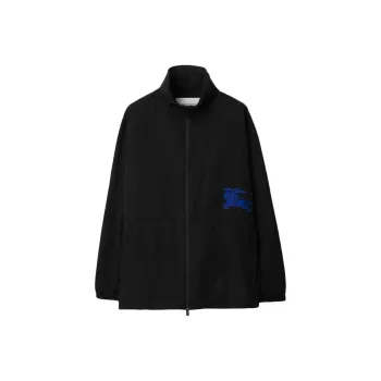 Burberry Ekd Motif Drawstring Waist Zipped Jacket
