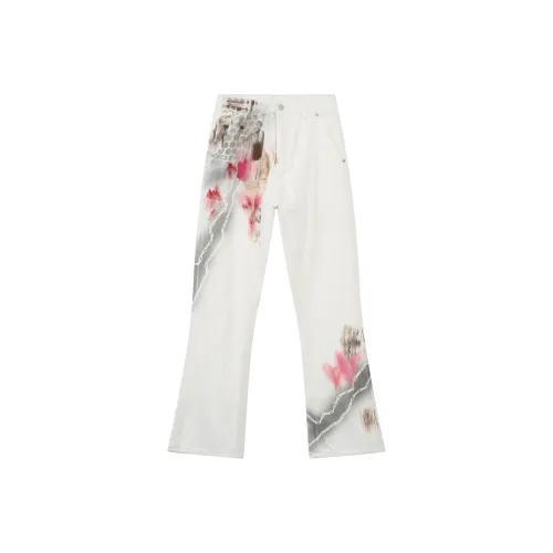 Voguo Relay Jeans Unisex Painted White