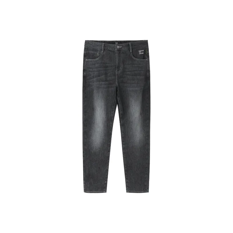 HLA Washable Fashion Letter Jeans Men's-0