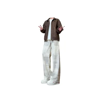 UPXIW Jeans Unisex Gray Blue