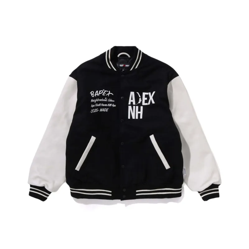 Neighborhood X A BATHING APE NEIGHBORHOOD Co brand Jackets Unisex White-0
