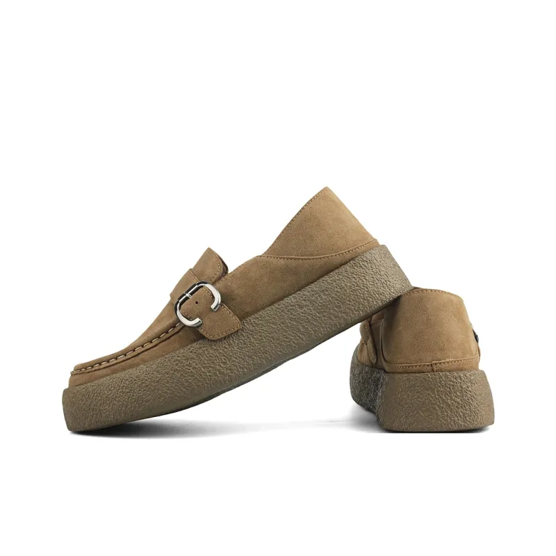 New Korea Loafers Men Apricot, Brown-1