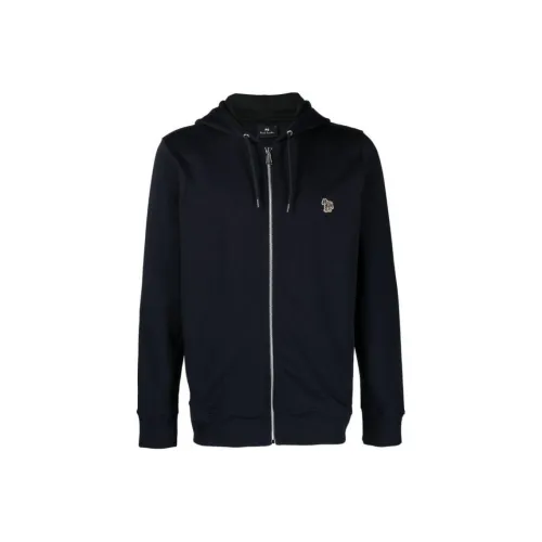 Paul Smith Zebra Patch Zipped Drawstring Hoodie
