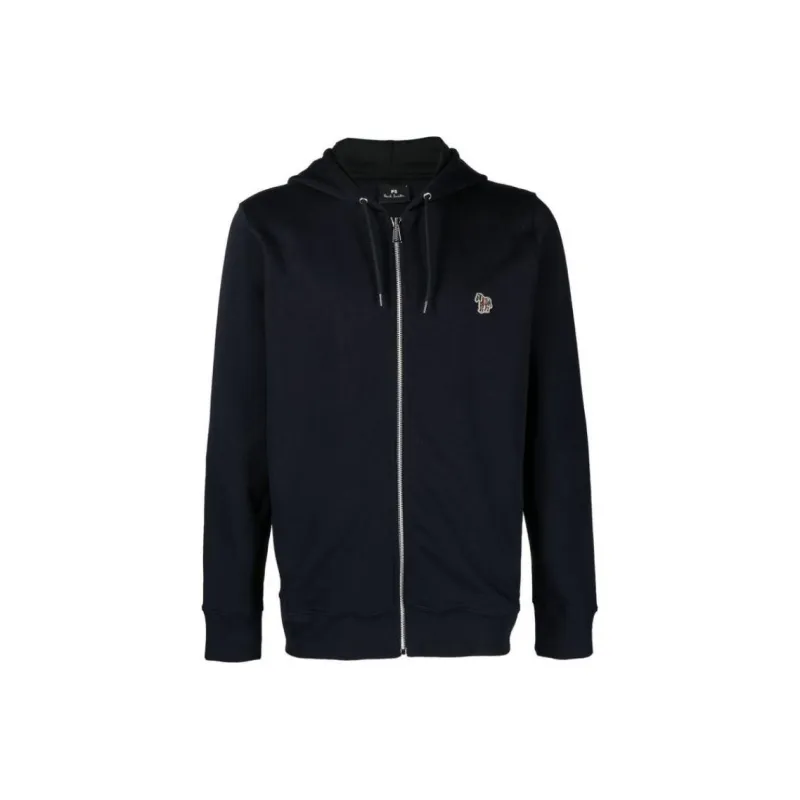 Paul Smith Zebra Patch Zipped Drawstring Hoodie-0