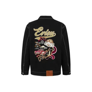 EVISU 2025 Spring Jackets Coats Men's Black