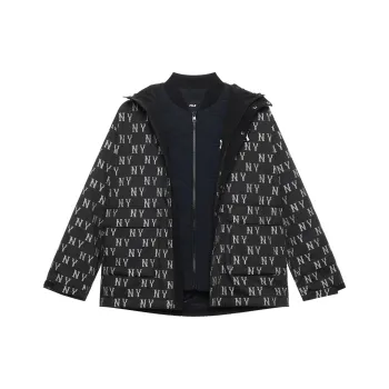 MLB MONOGRAM Collection New York Yankees FW24 Windproof Jackets & Coats Puffer Jacket Unisex Black