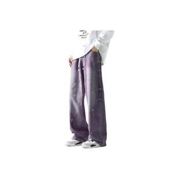 HCHUICHENG Jeans Unisex Aurora Purple