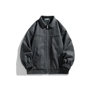 FONDLOOK Leather Jackets Coats Unisex