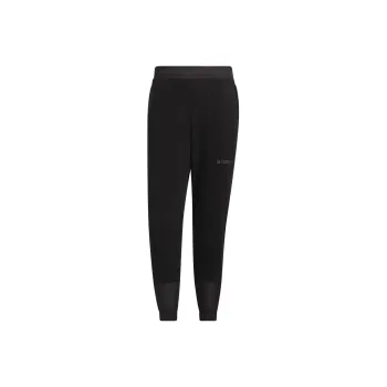 Adidas Fleece Joggers Elastic Cuff Knitted Sweatpants Men's Black