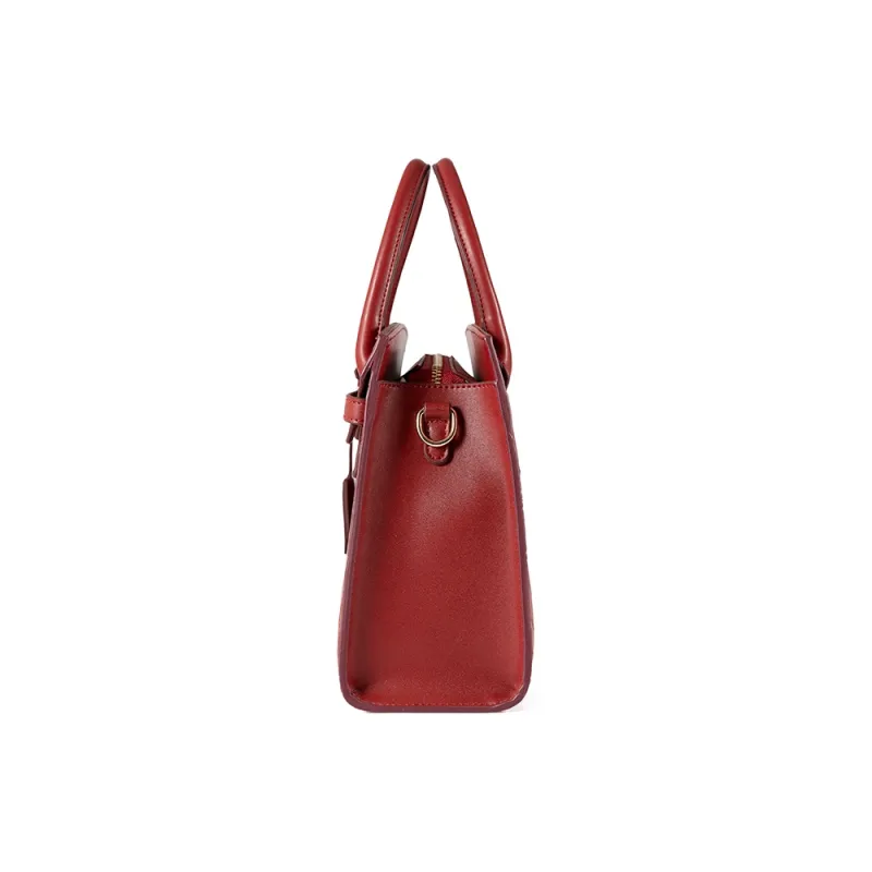 Vigno Synthetic Leather Handbag, One Shoulder, Crossbody Bag Regular Women's Red-3