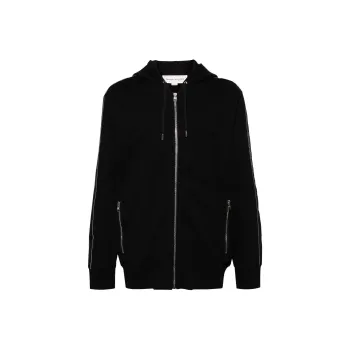 Alexander McQueen Drawstring Zip Up Hoodie